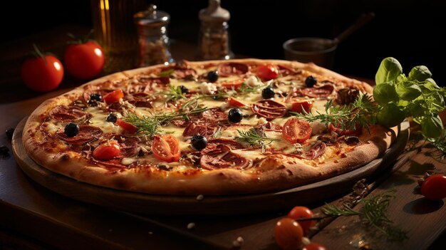 heerlijke mix pizza Italiaans eten generatieve ai