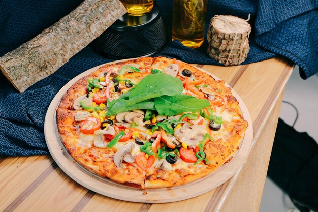 Heerlijke mix pizza Italiaans eten