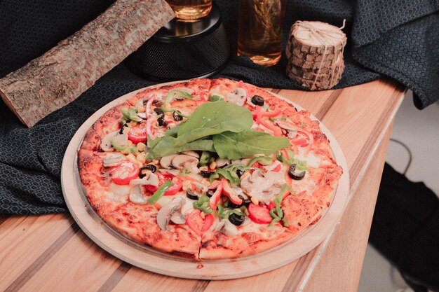 Heerlijke mix pizza Italiaans eten