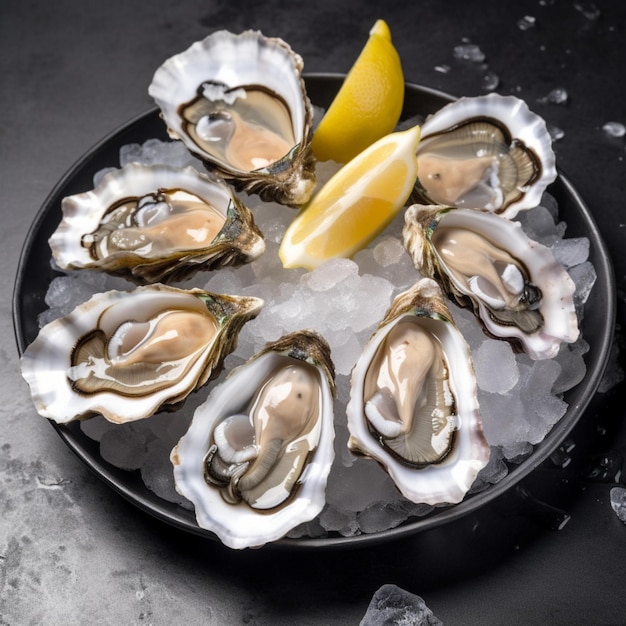 Heerlijke oesters op ijs