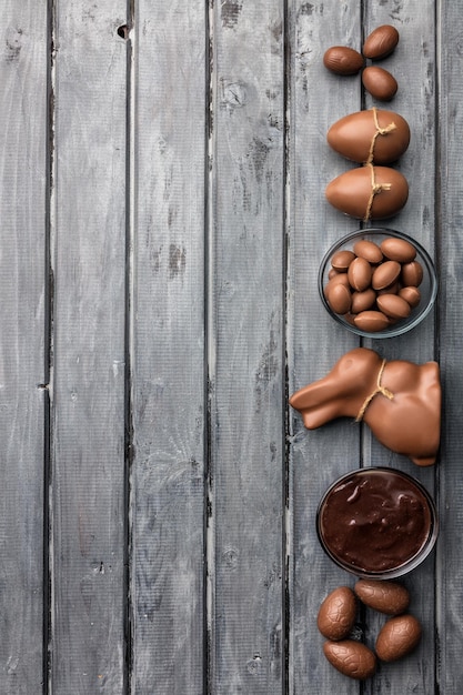 Heerlijke paaseieren en snoepjes van paaschocolade