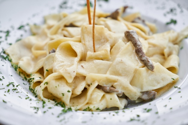 Heerlijke Pasta Met Champignons