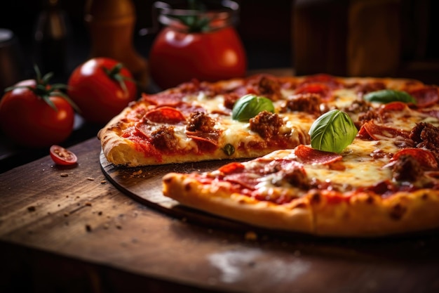 Heerlijke Pizza Italiaanse keuken Gastronomisch Voedsel