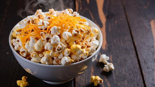 Heerlijke popcorn in een schaal over wit