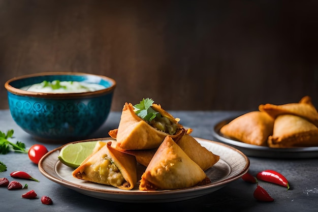 Heerlijke samosa plaat 4k