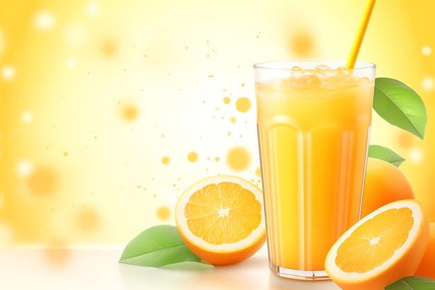Heerlijke sinaasappelsap achtergrond in realistisch ontwerp