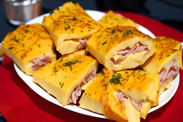 Heerlijke snacks uit een snackbar snacks uit een reep die lekker zijn van buiten en met een heerlijke vulling van binnen Een Braziliaanse zoute klassieker die het gehemelte op scherp zet AI gegenereerd