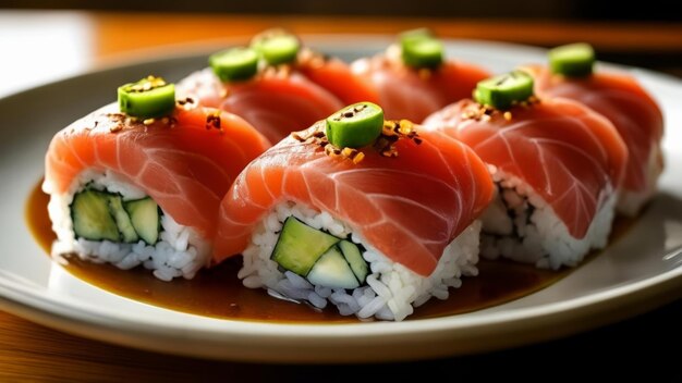 Heerlijke sushi rollen klaar om genoten te worden