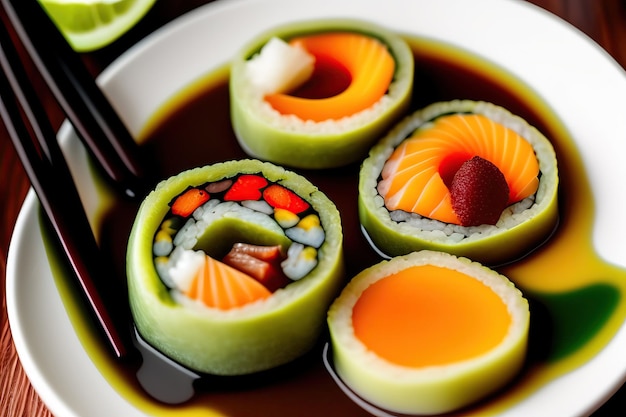 Heerlijke sushi rollen.