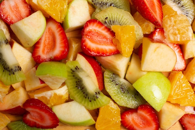 Heerlijke verse fruitsalade close-up