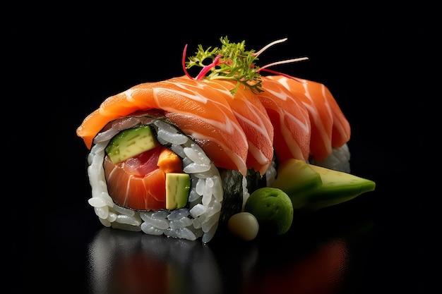 Heerlijke verse sushi roll generatieve ai