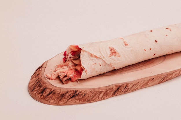 heerlijke vlees durum turkse kebap sandwich wrap