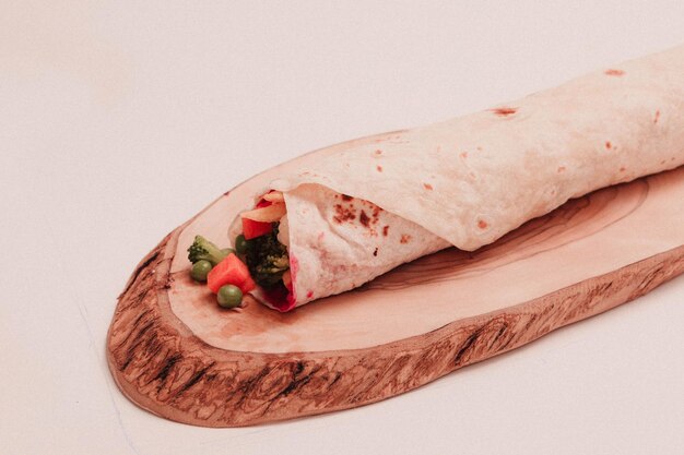 heerlijke vlees durum turkse kebap sandwich wrap