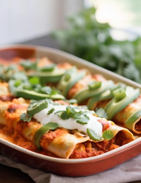 Heerlijke zelfgemaakte enchiladas.