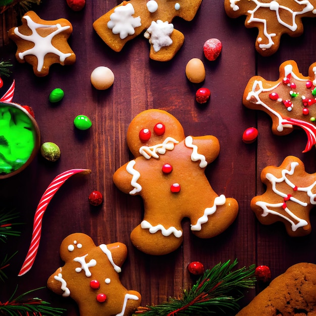 Heerlijke zelfgemaakte koekjes en andere lekkernijen close-up weergave