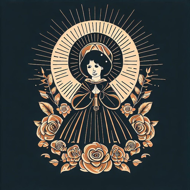 heilige roos de lima illustratie