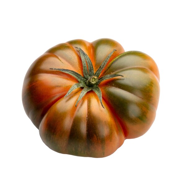 Heirloom tomato isolated on white background Tomato clipping path