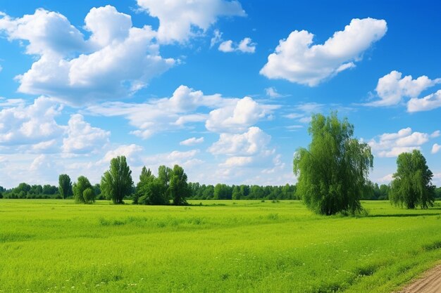 Helder blauwe zomerdag