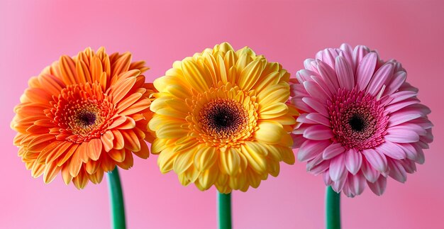 Foto helder bloemenboeket van gerberas feestelijke stemming ai gegenereerde afbeelding