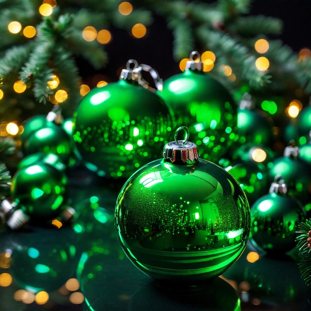 Helder kerstspeelgoed voor het versieren van de boom close-up