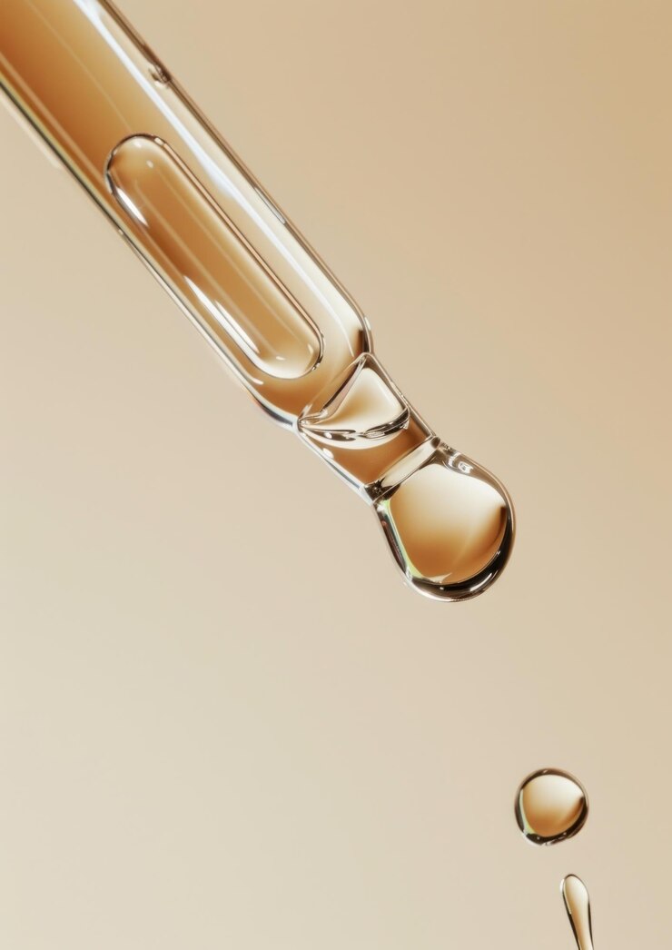 Foto helder olie serum druppel verfrissing eenvoud