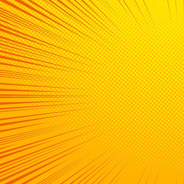 Helder oranje en gele stralen vector achtergrond