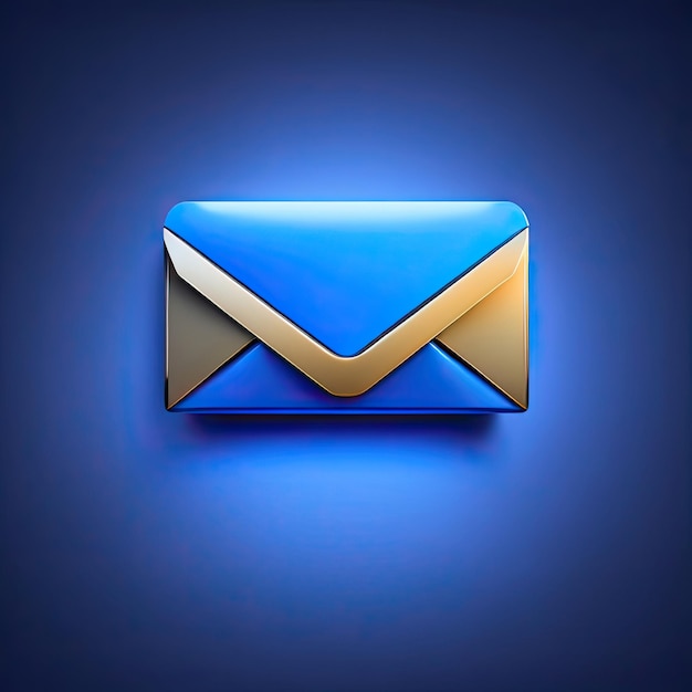 Helderblauw e-mail symbool