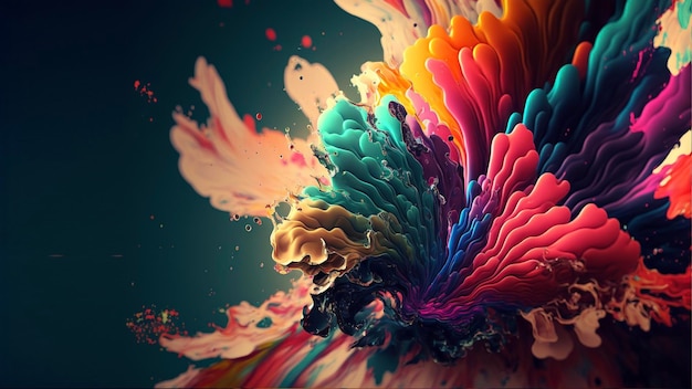 Heldere artistieke spatten Abstract schilderij kleur textuur Veelkleurige dynamische achtergrond