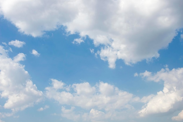 Heldere blauwe lucht met witte wolken voor achtergrond of wallpapers