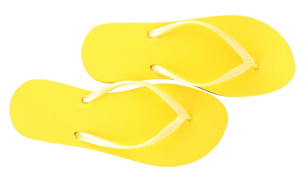 Heldere flipflops geïsoleerd op wit