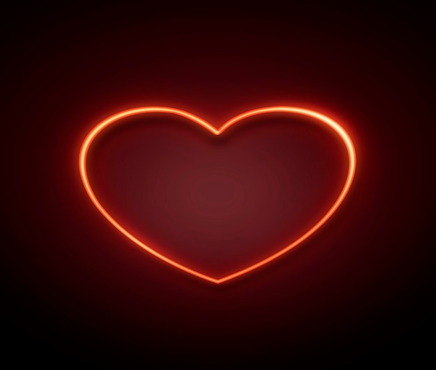 Heldere harten neon signRetro neon harten ondertekenen op zwarte achtergrond Happy Valentine's Day ontwerpelementen zijn klaar voor uw banner wenskaart ontwerp 3d render