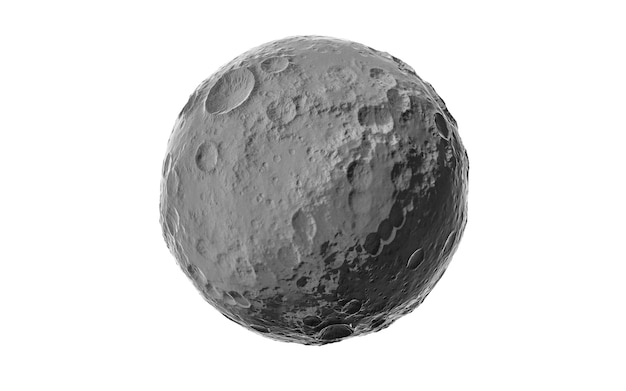 Hele planeet met witte achtergrond 3D-rendering