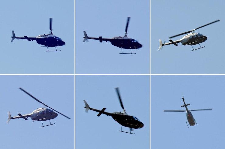 Photo 飛行中のヘリコプター航空機