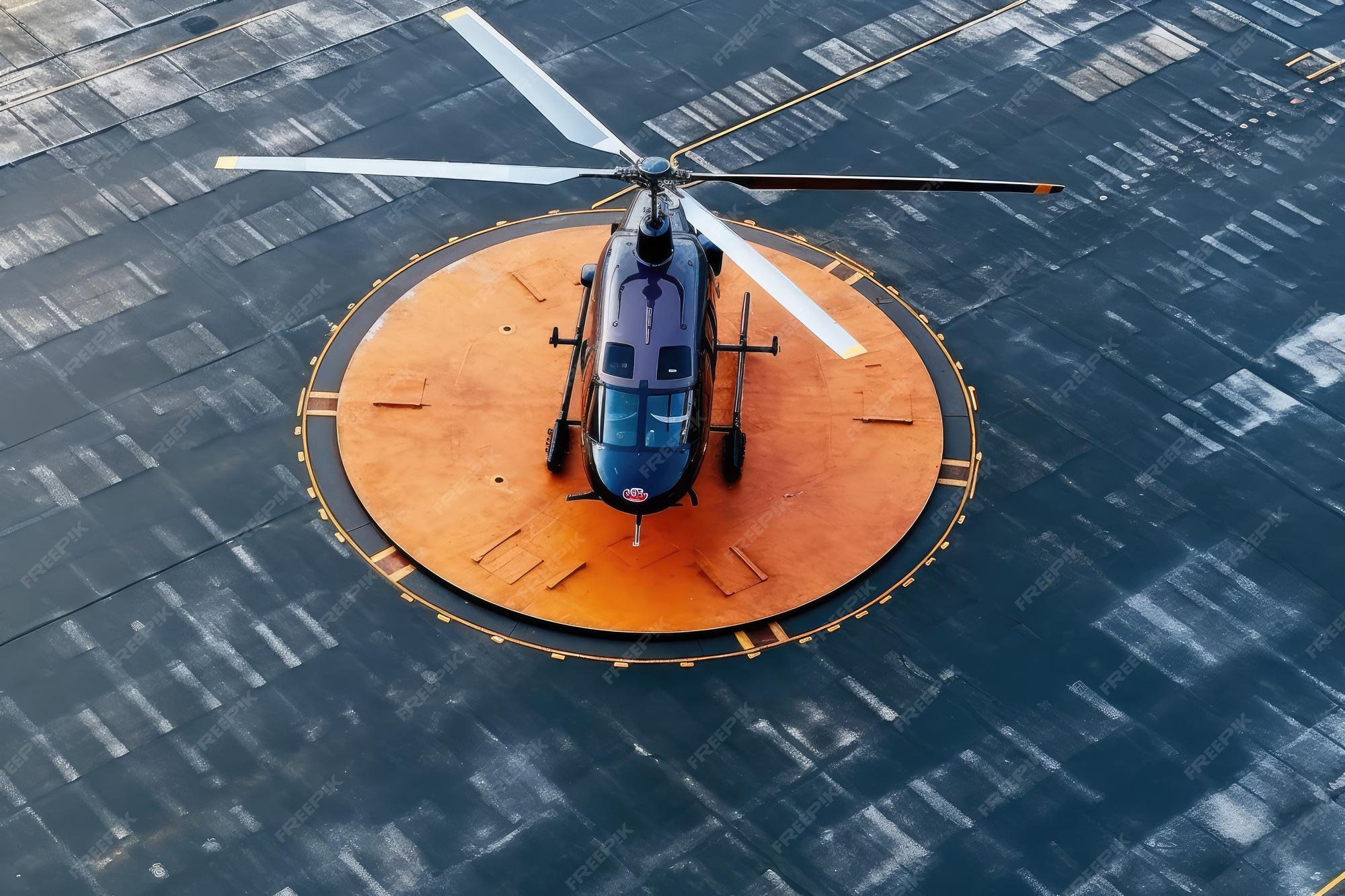 Premium AI Image Helicopter Landing Pad professional advertising