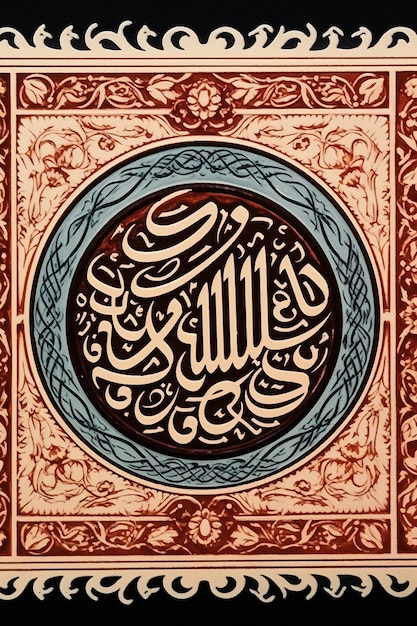 heliogravure printing postage stamp from arabic calligraphy