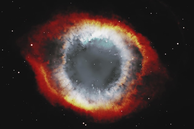 The Helix Nebula or NGC 7293 in the constellation Aquarius. Elements of this image are furnished by NASA.