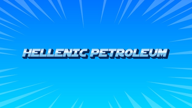 Photo hellenic petroleum 3d blue text