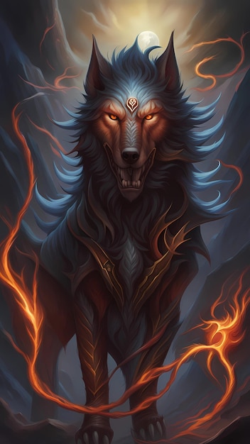 Hellhound cartoon character illustration