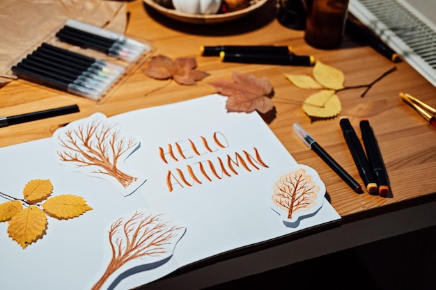 Hello autumn lettering autumn season drawing how to draw fall\
lettering drawing and painting fall