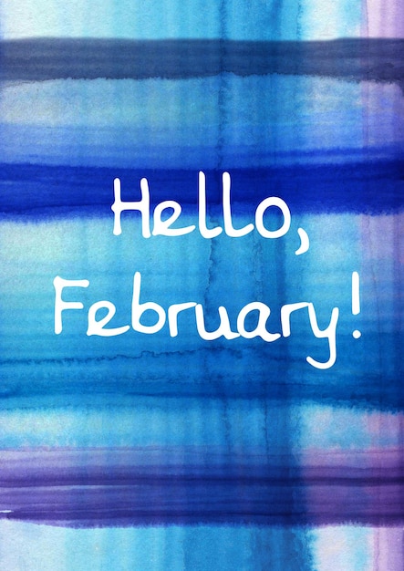 Hello February card