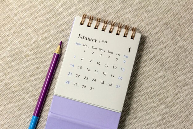 Hello January Calendar for the new January 2024