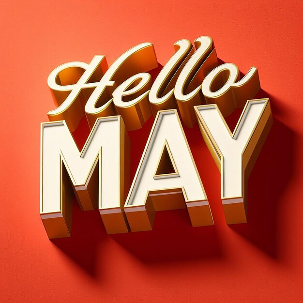 Photo hello may text effect