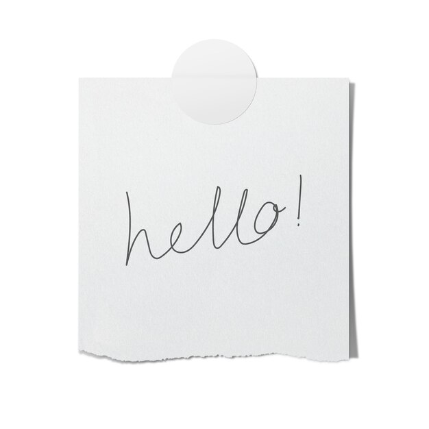 hello png journal sticker notepaper design transparent background