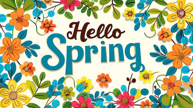 Photo hello spring background