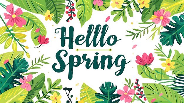 Photo hello spring background