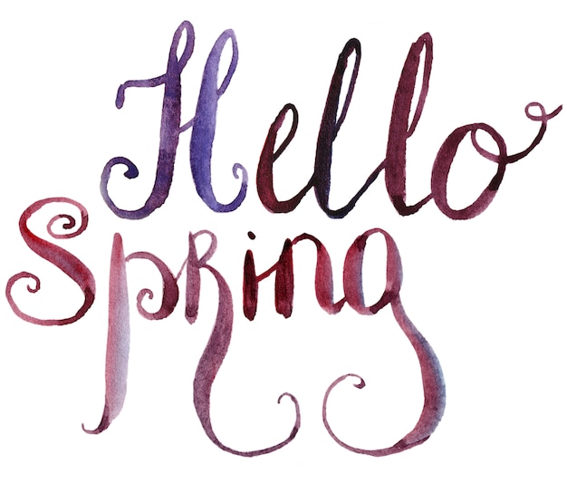 Hello spring belettering
