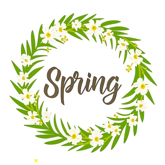 Photo hello spring vector greetings design spring text with colorful flower elements like camellia design