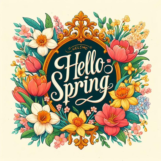 Photo hello spring