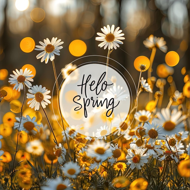 Photo hello spring