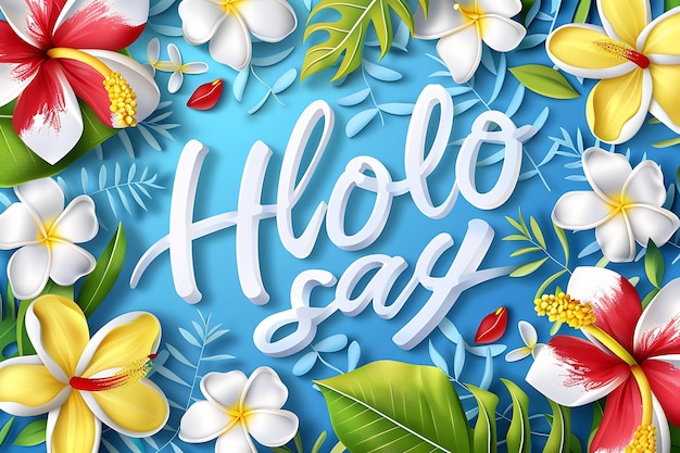 Photo hello summer sale voucher background